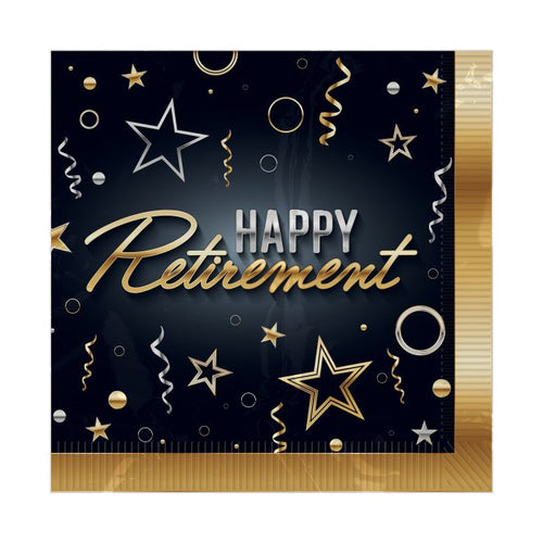Happy Retirement Luncheon Napkins 16ct