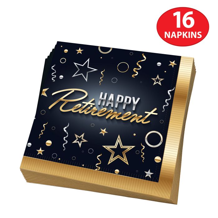 Happy Retirement Luncheon Napkins 16ct