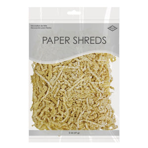 Package of paper shreds with visible brand name on a white background