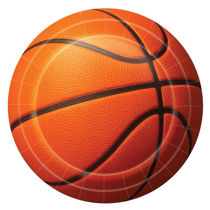 Basketball 9in Paper Plates 8ct