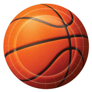 Basketball 9in Paper Plates 8ct
