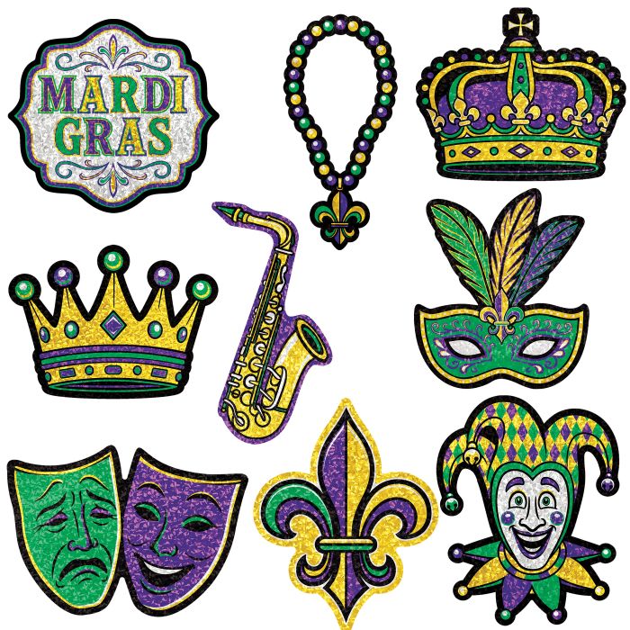 Mini Mardi Gras Cutouts