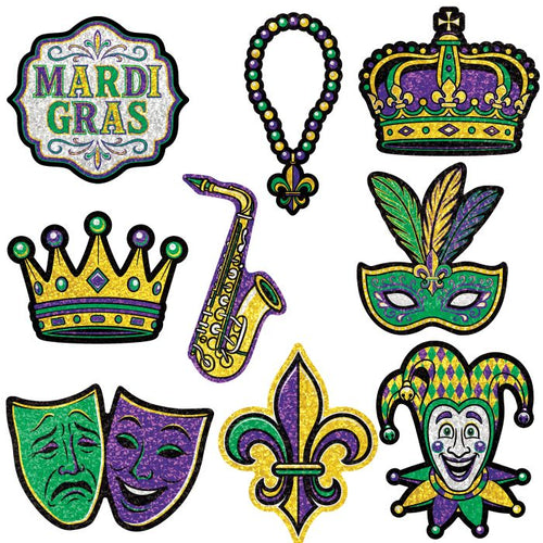 Mini Mardi Gras Cutouts