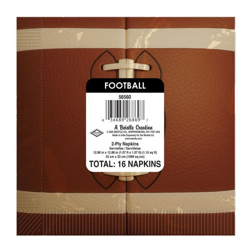 Football Luncheon Napkins 16ct