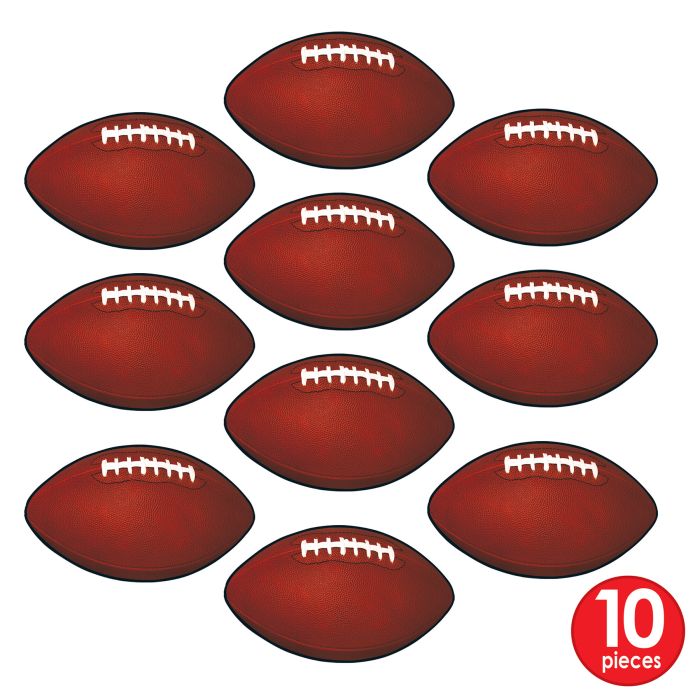 Mini Football Cutouts 10ct