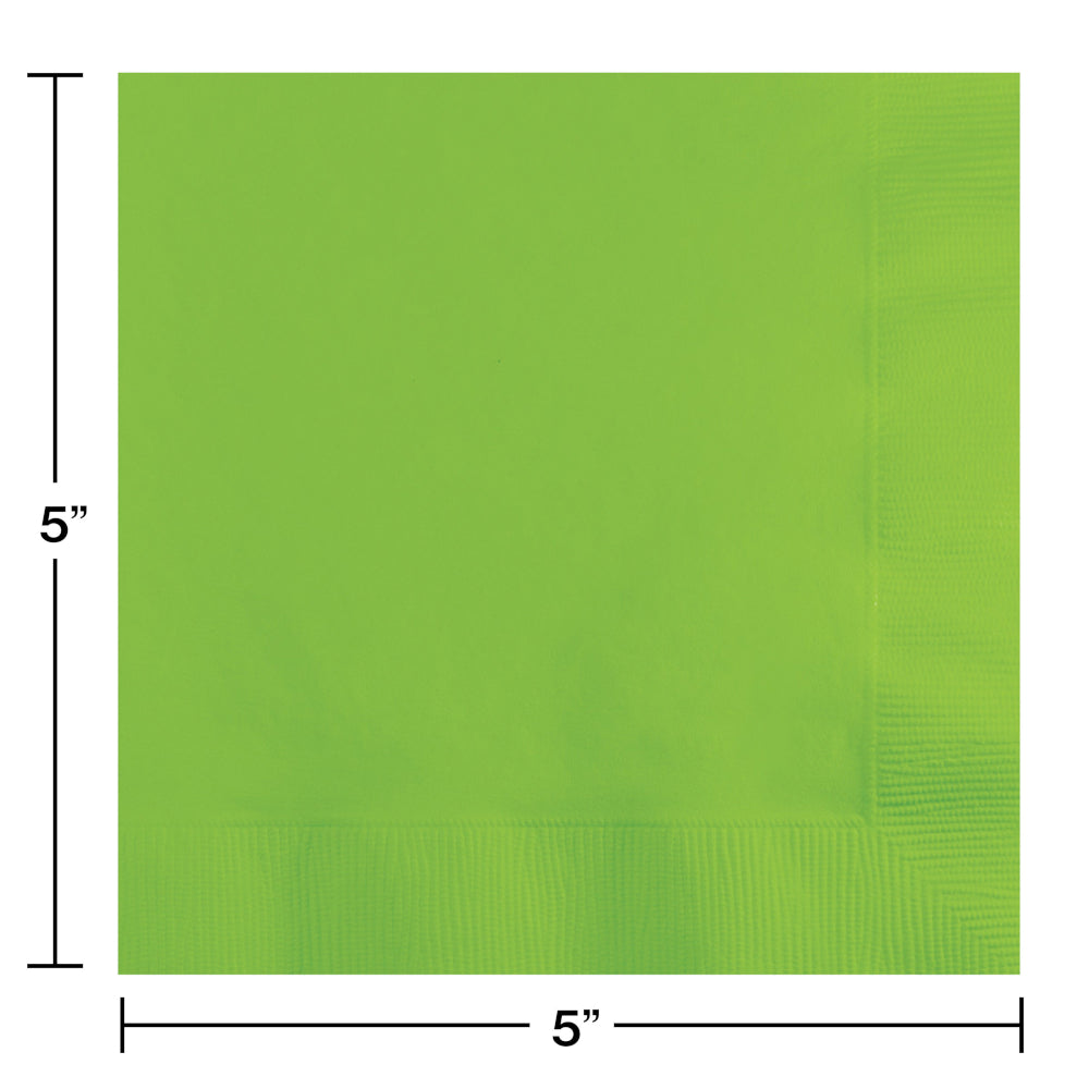 Fresh Lime Beverage Napkins 3-ply 50ct | Solids