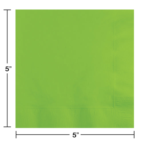 Fresh Lime Beverage Napkins 3-ply 50ct | Solids