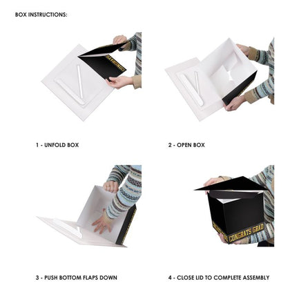 Grad Cap Card Box - Black | Graduation