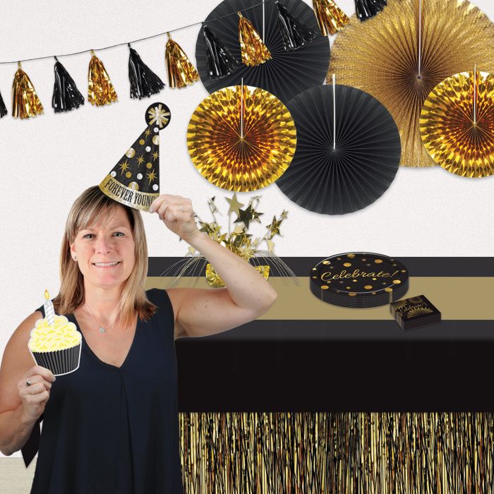 Black & Gold Tablecover