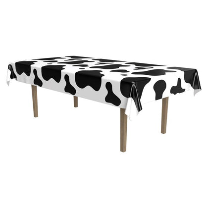 Cow Print Plastic Table Cover