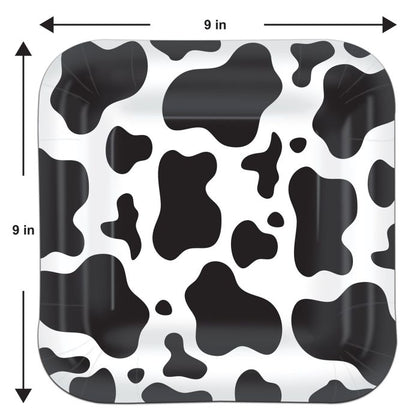 Cow Print Plates 8ct