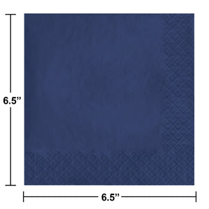 Navy Blue Luncheon Napkins 50ct | Solids