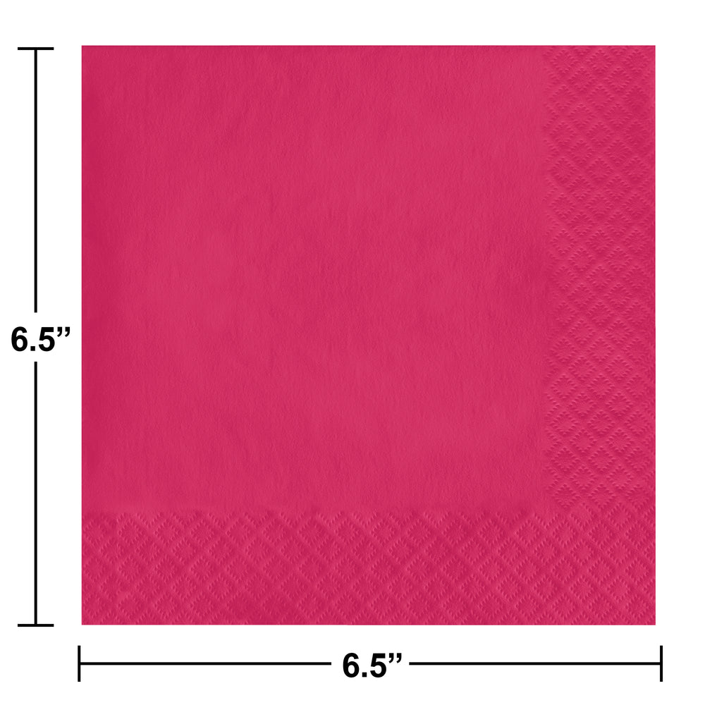 Hot Magenta Luncheon Napkins 50ct | Solids