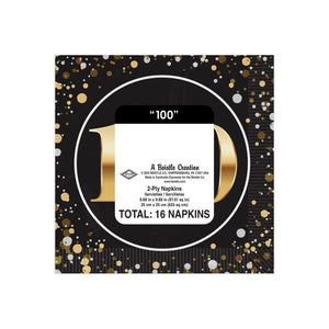 100th Birthday Beverage Napkins 16ct