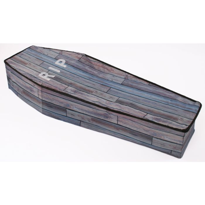 5 Foot Collapsible Coffin Wood Grain