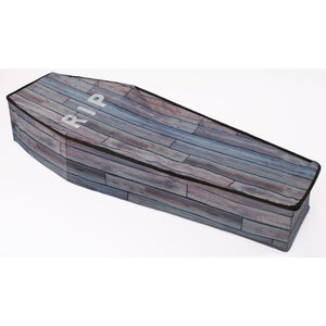 5 Foot Collapsible Coffin Wood Grain