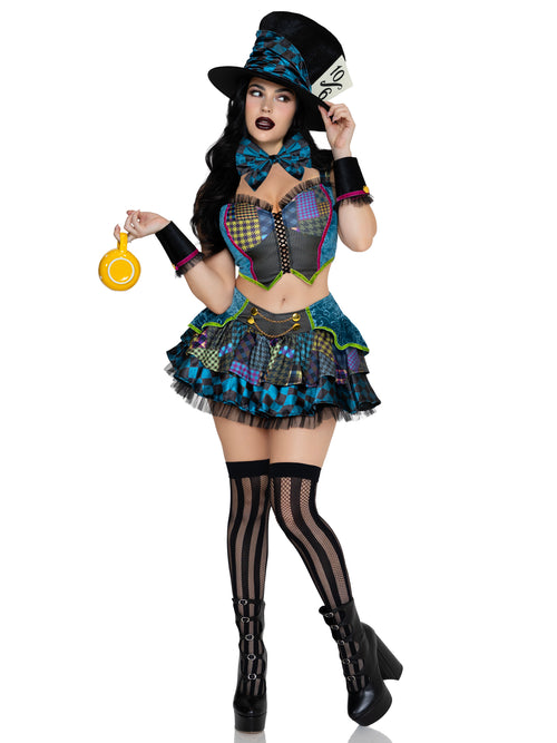 5 PC Darling Mad Hatter Costume