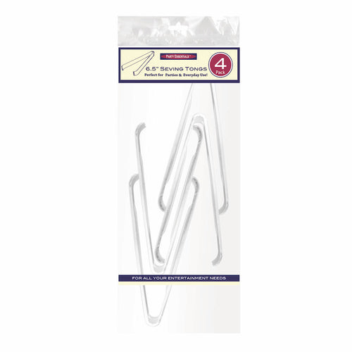 6.5″ CLEAR TONGS 4ct