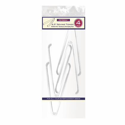 6.5″ CLEAR TONGS 4ct