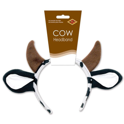 Cow headband with packaging on a white background