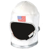 White helmet with American flag emblem on a white background