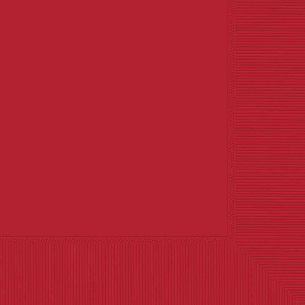 Classic Red Beverage Napkins | Solids