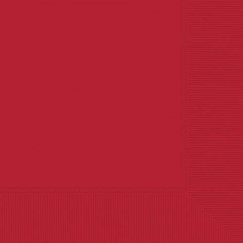 Classic Red Beverage Napkins | Solids