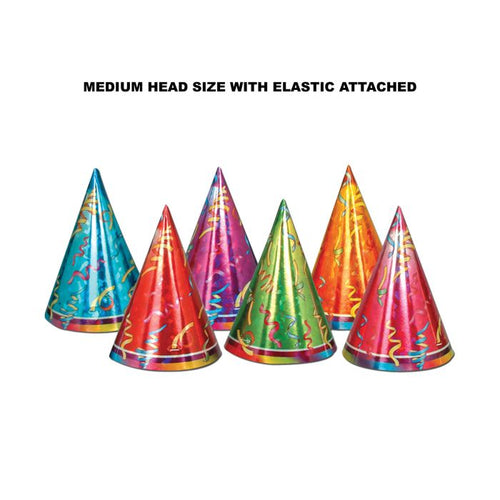 Prismatic Cone Hats 6ct