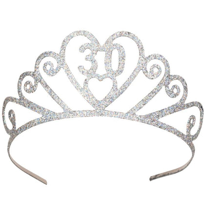 Glittered 30th Birthday Tiara  | Milestone Birthday