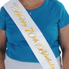 Glittered Happy 70th Birthday Satin Sash | Milestone Birthday