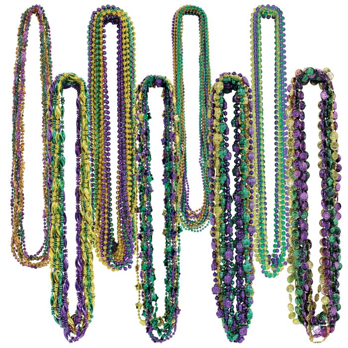 Mardi Gras Bead Assortment 100ct