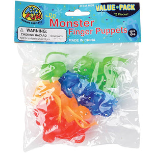 Monster Finger Puppets 12ct