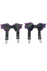 Black/Purple Bat Leg Garters