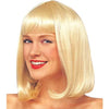 blonde shoulder length wig with bangs