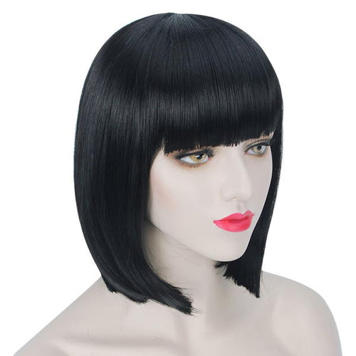 bob with bangs black