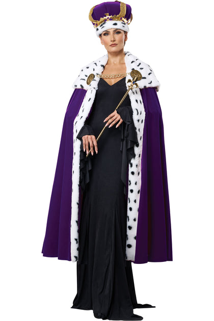 ROYAL CAPE & CROWN SET / ADULT PURPLE