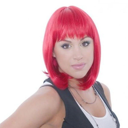 bob with bangs red