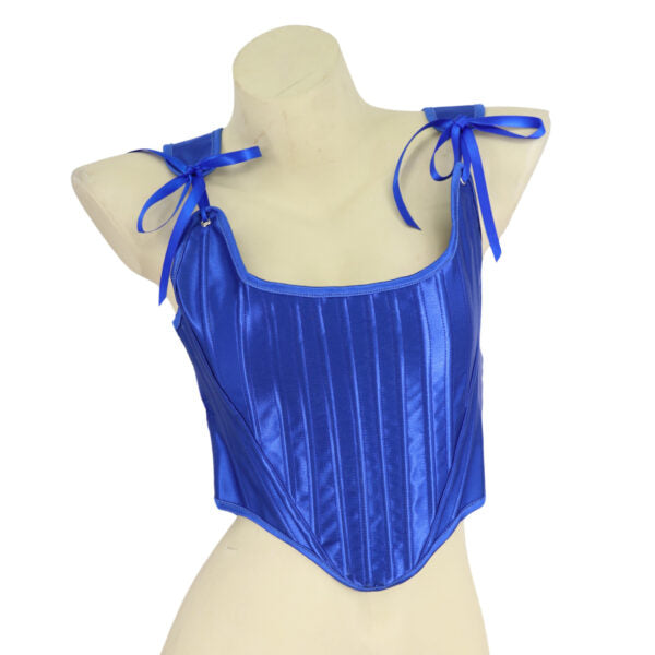 Satin Ribbon Corset | Blue