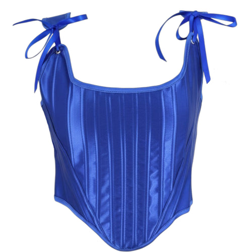 Satin Ribbon Corset | Blue