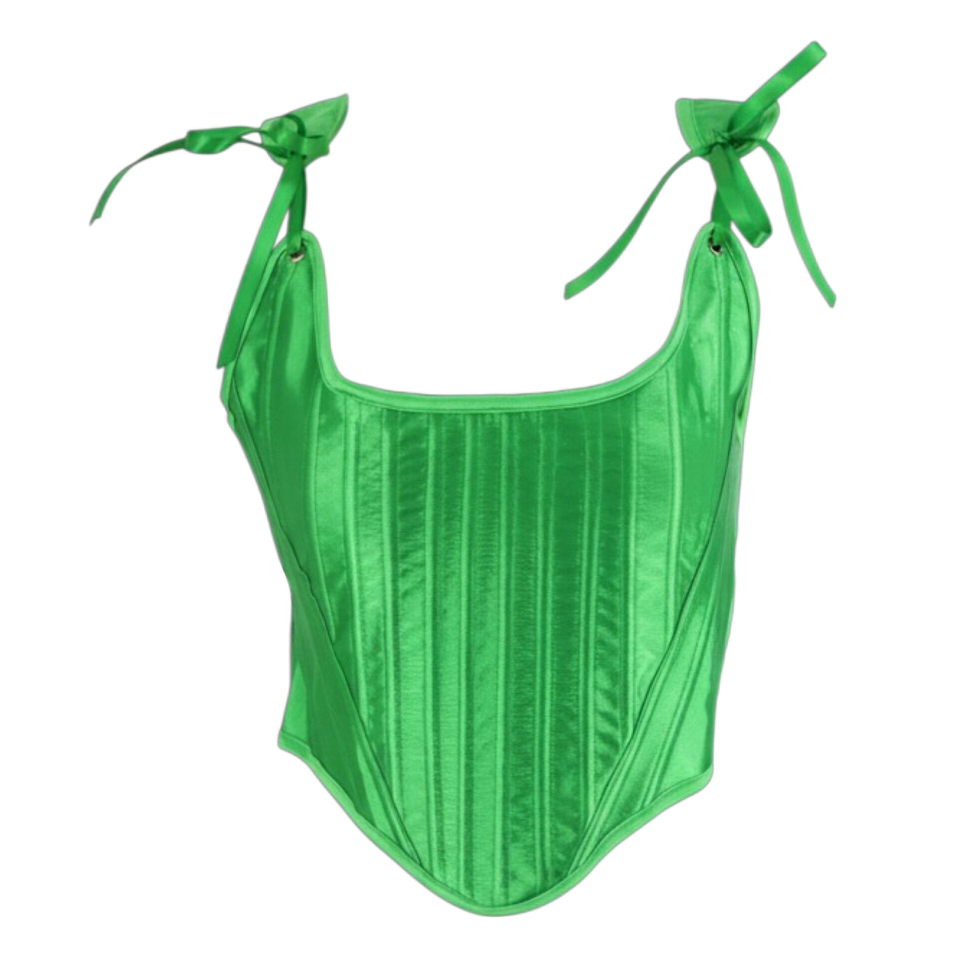 Satin Ribbon Corset | Green