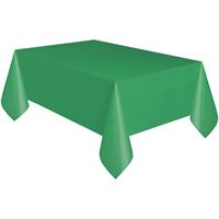 Emerald Green Solid Rectangular Plastic Table Cover  54