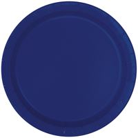 Navy Blue Paper 7in Cake Plates 20ct | Solids