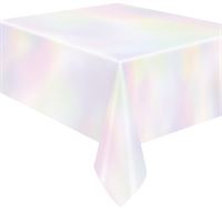 Iridescent Rectangular Foil Table Cover  50" x 84"