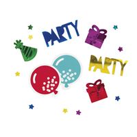 Colorful Party Shapes Birthday Foil Confetti