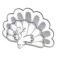 Color Your Own 3D Turkey Decoration  8ct