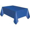 Royal Blue Solid Rectangular Plastic Table Cover  54