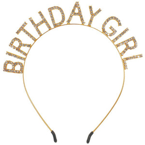 Birthday Girl Headband & Sash Set