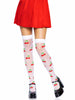 Polka Dot Cherry Thigh Highs | White