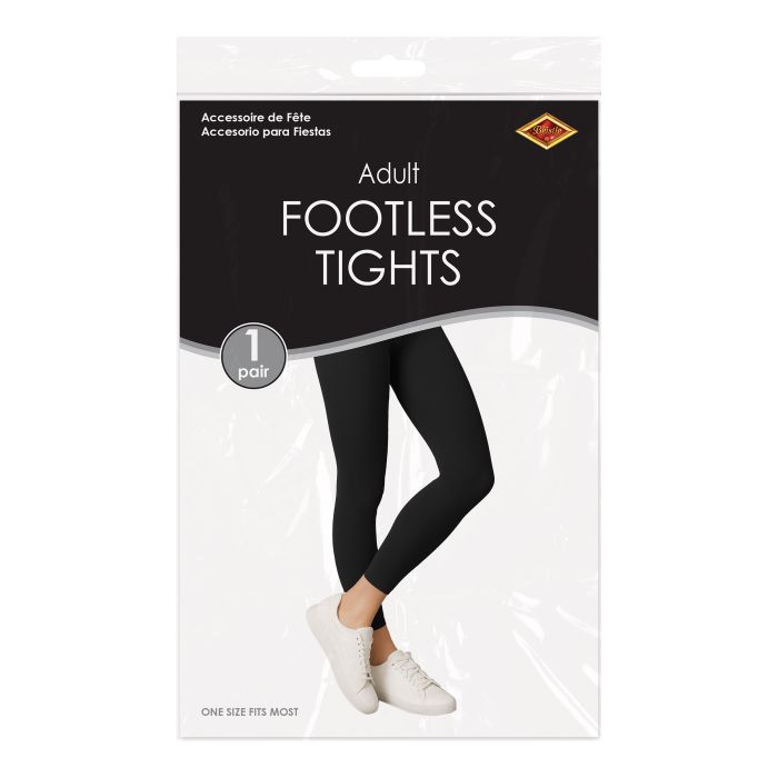 Adult Footless Tights | Black
