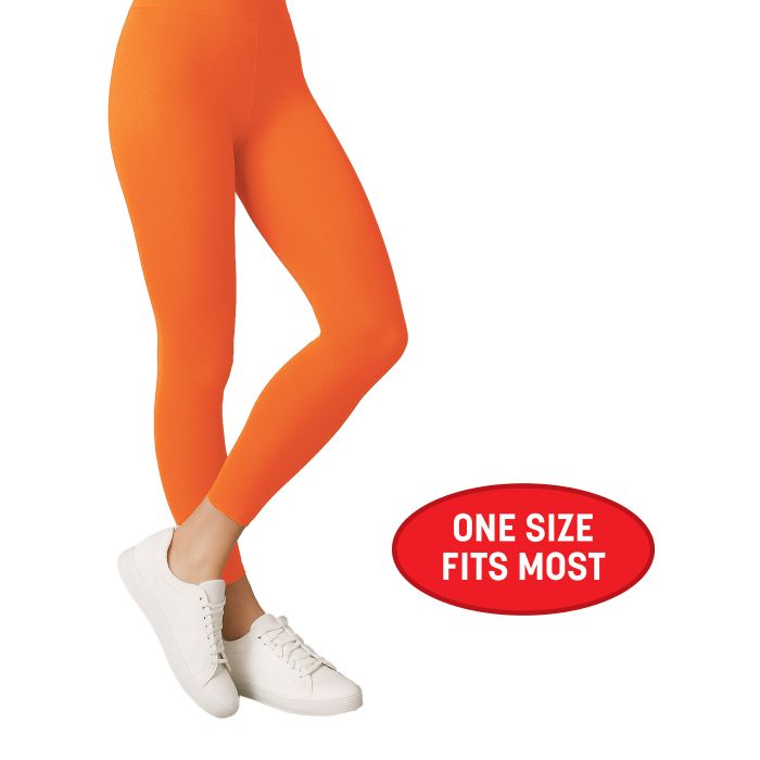 Adult Footless Tights | Orange